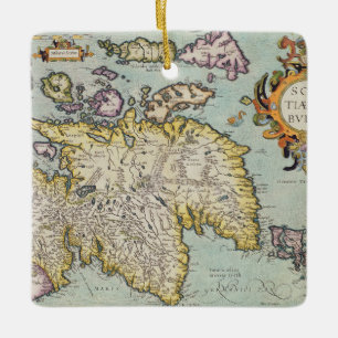 Map of Scotland Miliaria Scotia Ceramic Ornament