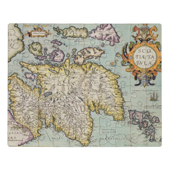 Map of Scotland | Miliaria Scotia Jigsaw Puzzle (Puzzle Horizontal)