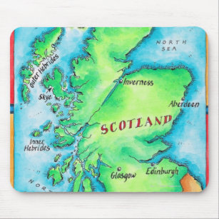 Map of Scotland Mouse Pad
