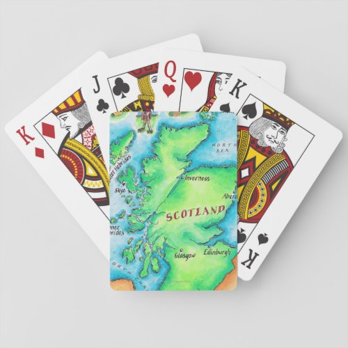 Map of Scotland Poker Cards