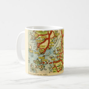 Map of Semesterhalsning Fran Sweden Mug