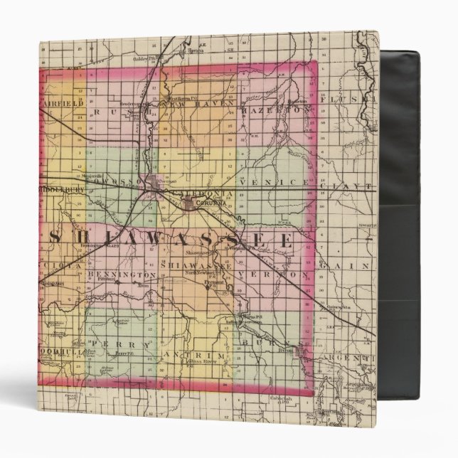 Map of Shiawassee County, Michigan Binder (Front/Inside)