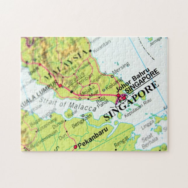 Map of Singapore Jigsaw Puzzle (Horizontal)