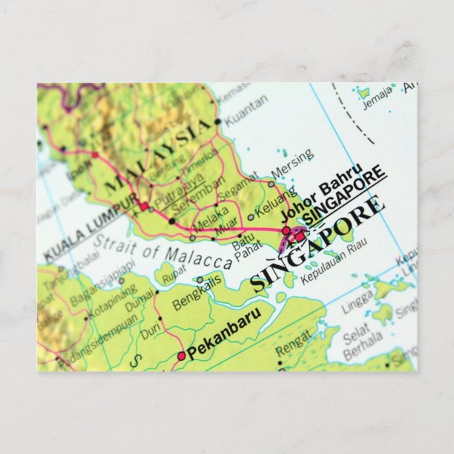 Map of Singapore Postcard (Front)