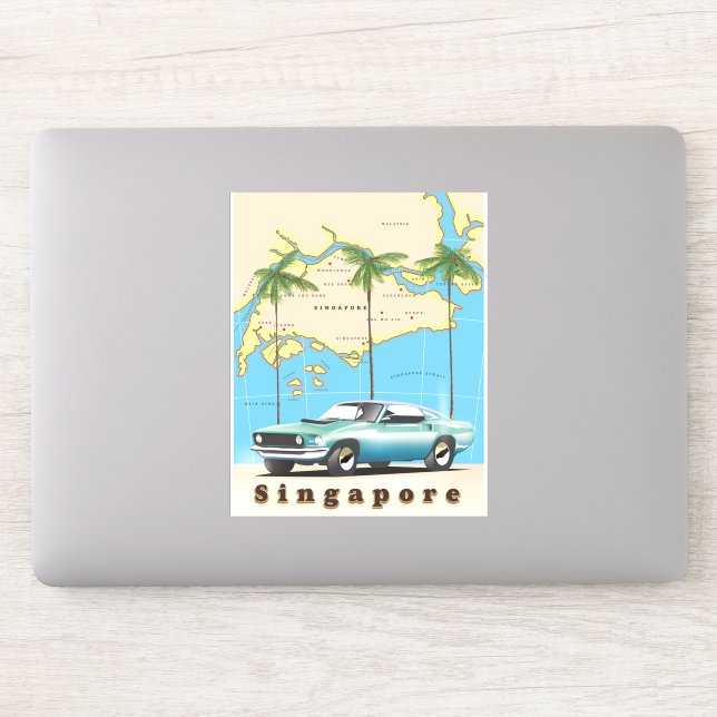 map of Singapore Sticker (Computer)