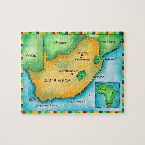 Map of South Africa Jigsaw Puzzle