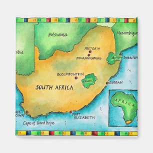 Map of South Africa Magnet