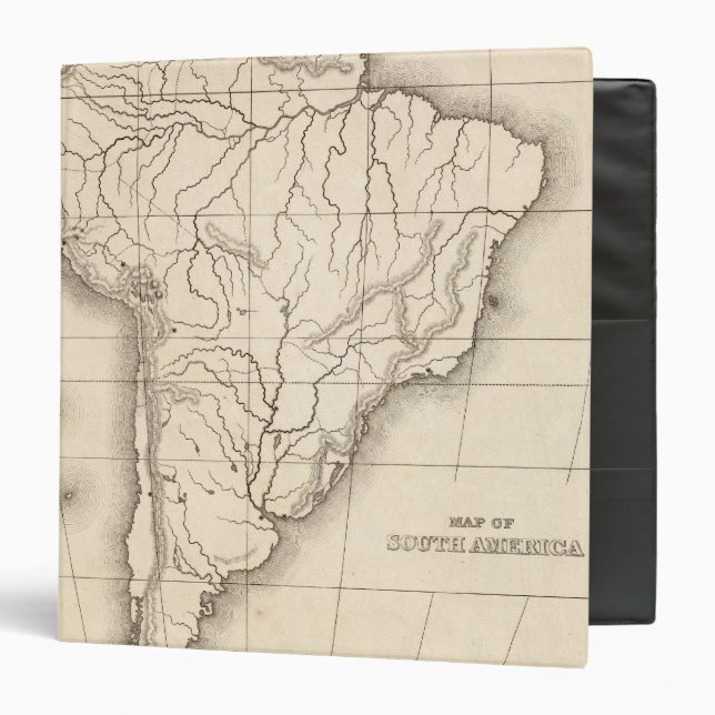 Map of South America 3 Ring Binder (Front/Inside)