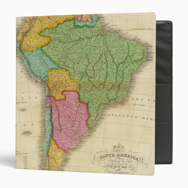 Map of South America 4 3 Ring Binder (Front/Inside)