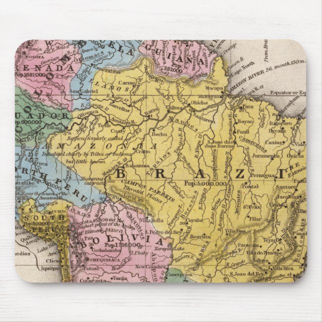 Map of South America 5 Mouse Pad (Front)