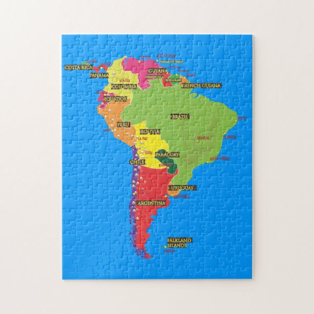 Map of South america Jigsaw Puzzle (Vertical)