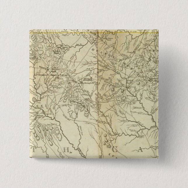 Map Of  South and North Carolina Pinback Button (Front)