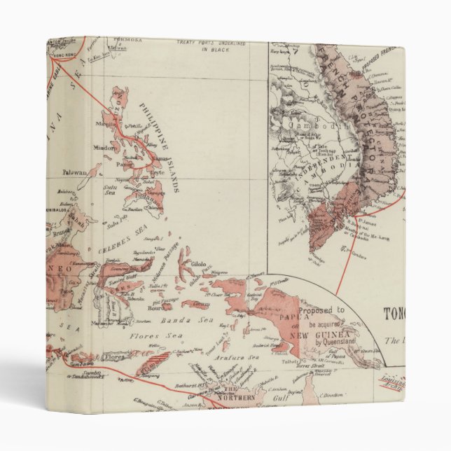 Map of South-East Asia & North Australia 3 Ring Binder (Front/Spine)