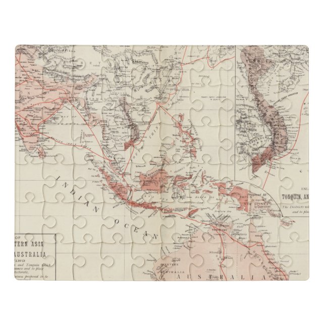 Map of South-East Asia & North Australia Jigsaw Puzzle (Puzzle Horizontal)