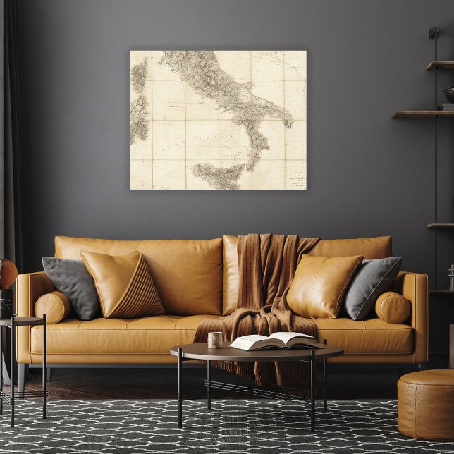 Map of South Italy and Adjacent Coasts Canvas Print (Creator Uploaded)