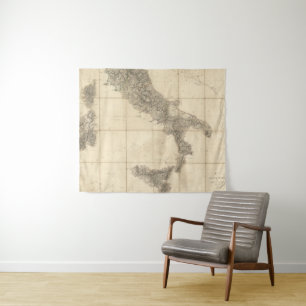 Map of South Italy and Adjacent Coasts Tapestry