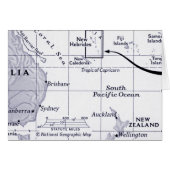Map of South Pacific Ocean (Front Horizontal)