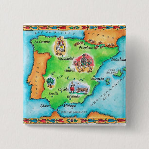 Map of Spain Button