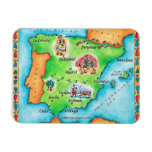 Map Of Spain Magnet at Zazzle