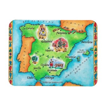 Map Of Spain Magnet by prophoto at Zazzle