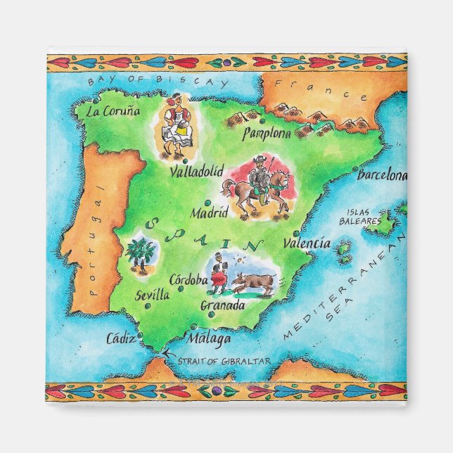 Map of Spain Magnet (Front)