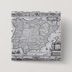 Map of Spain Pinback Button