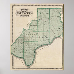 Map of Spencer County Poster