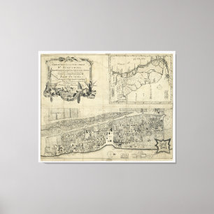 Map of St. Augustine Florida (1764) Canvas Print
