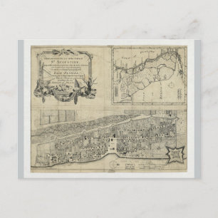 Map of St. Augustine Florida (1764) Postcard