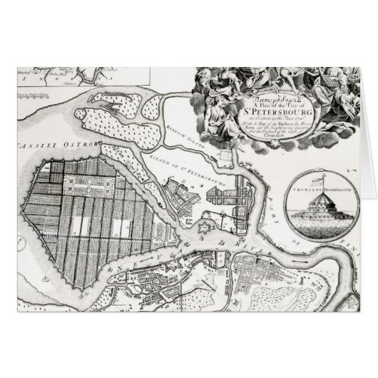 Map of St.Petersburg Cards (Front Horizontal)