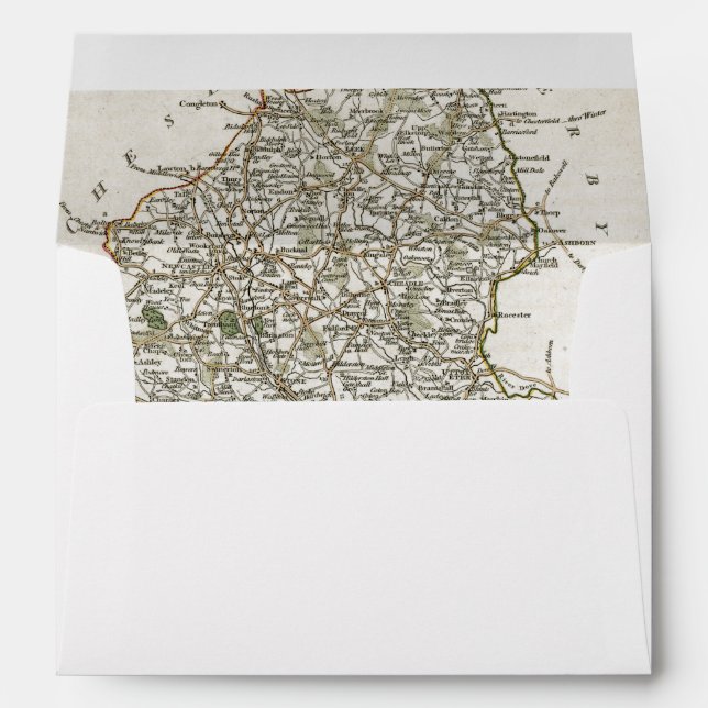 MAP OF STAFFORDSHIRE, 1793 ENVELOPE (Back (Bottom))