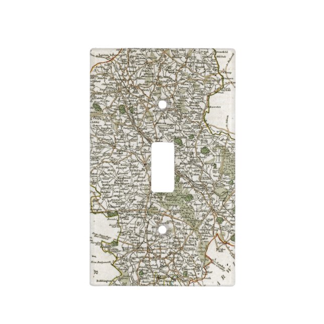 MAP OF STAFFORDSHIRE, 1793 LIGHT SWITCH COVER (Front)