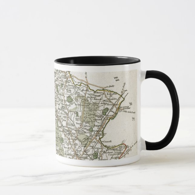 MAP OF STAFFORDSHIRE, 1793 MUG (Right)