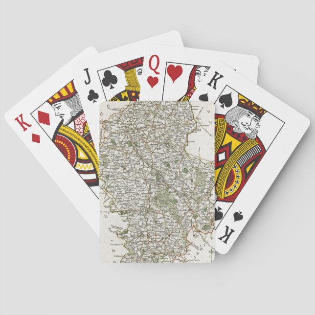 MAP OF STAFFORDSHIRE, 1793 POKER CARDS (Back)