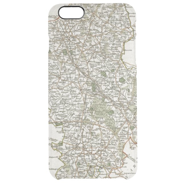 MAP OF STAFFORDSHIRE, 1793 UNCOMMON iPhone CASE (Back)