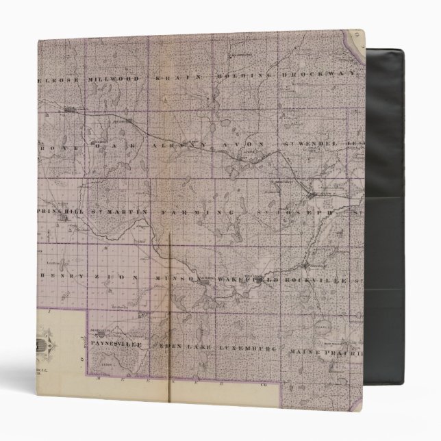 Map of Stearns County, Minnesota Binder (Front/Inside)