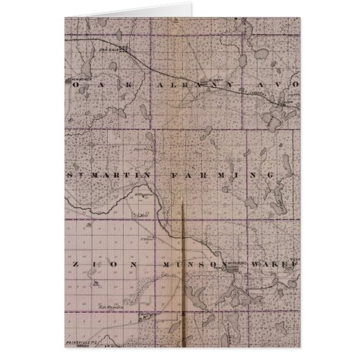 Map of Stearns County, Minnesota Cards (Front)