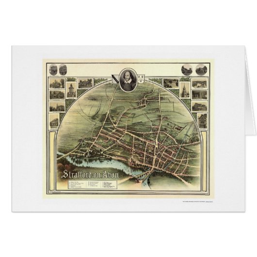 Map of Stratford on Avon, England by Brown 1908 (Front Horizontal)