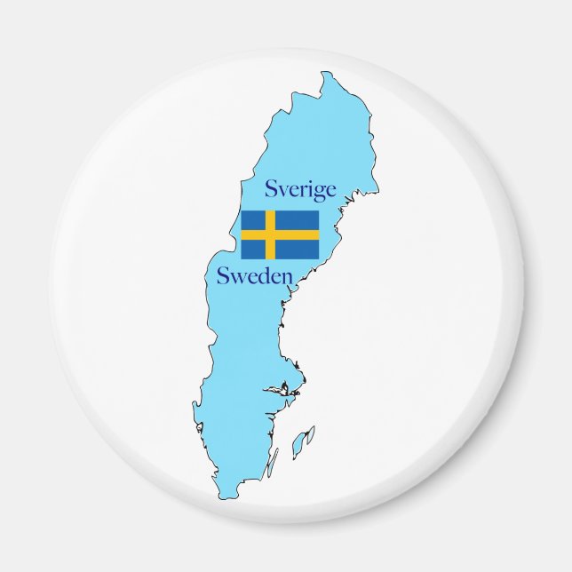 Map of Sweden Magnet (Front)