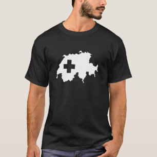 Map Of Switzerland Cool Swiss and Suisse T-Shirt