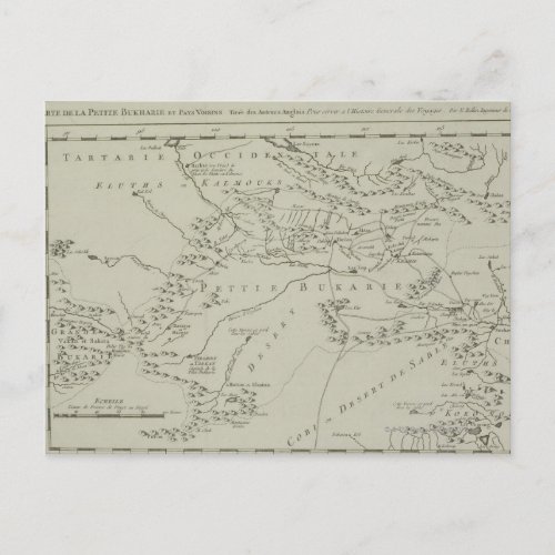 Map of Tartaria in China Postcard