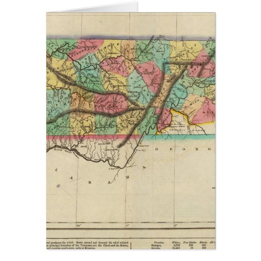 Map Of Tennessee Cards (Front)