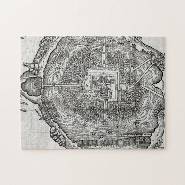 Map of Tenochtitlan Jigsaw Puzzle (Horizontal)