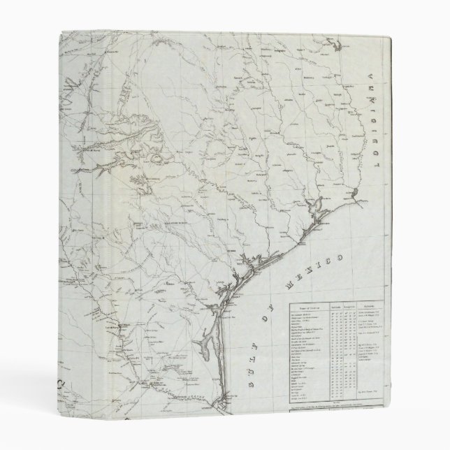 Map of Texas and part of New Mexico Mini Binder (Front/Spine)
