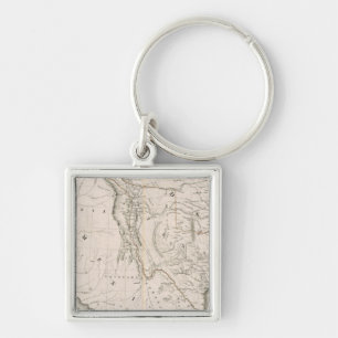 Map Of Texas And The Countries Adjacent Keychain
