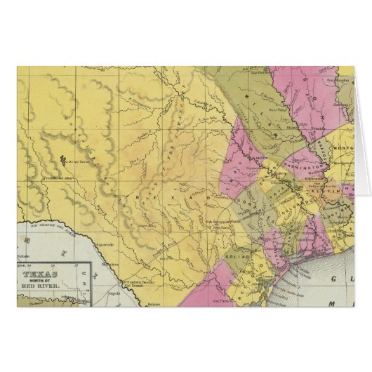 Map Of Texas Cards (Front Horizontal)