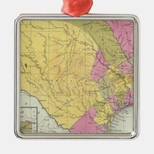 Map Of Texas Metal Ornament