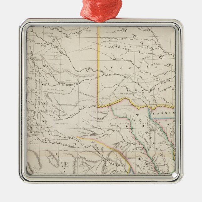Map of Texas Metal Ornament (Front)