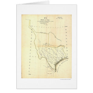 Map of Texas & Mexican States by Tanner 1839 Cards