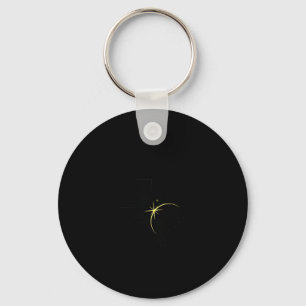 Map Of Texas Path Of Totality 04.08.2024 Total Sol Keychain